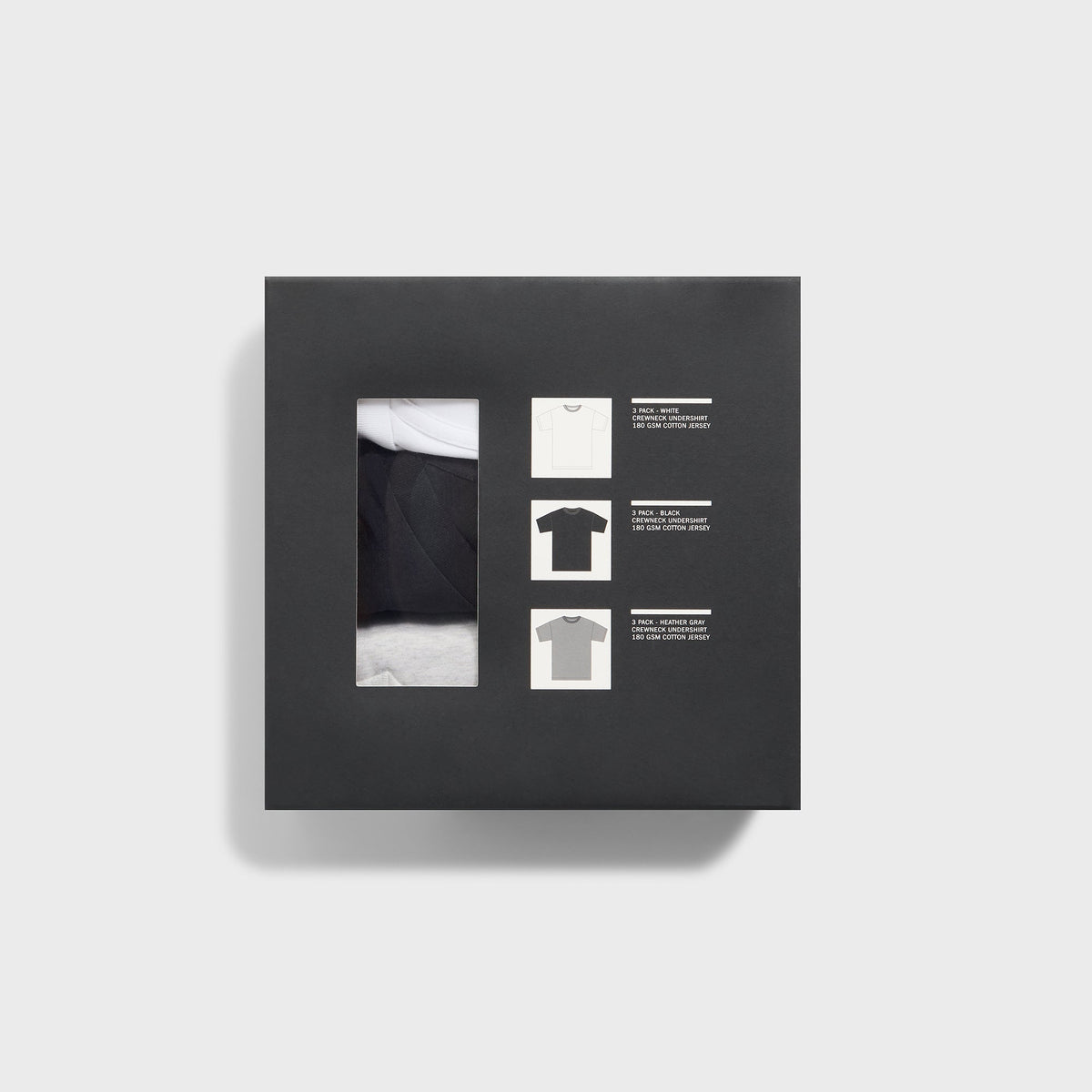 Kith 3-Pack Undershirt - White / Heather Grey / Black