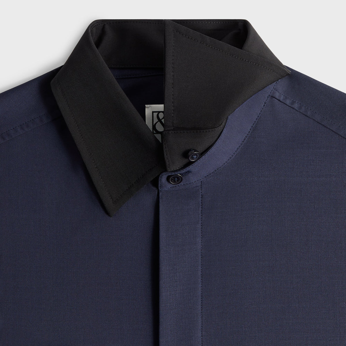 &Kin Tropical Wool Nico Shirt - Nocturnal