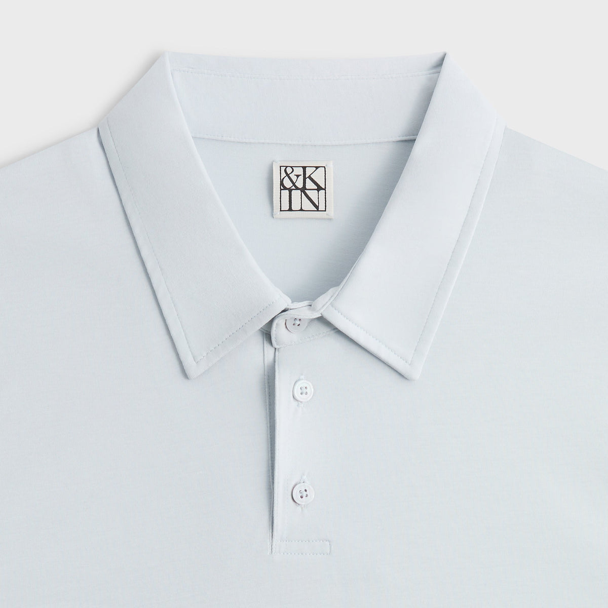 &Kin Soft Modal Blend Heathrow Polo - Light Indigo