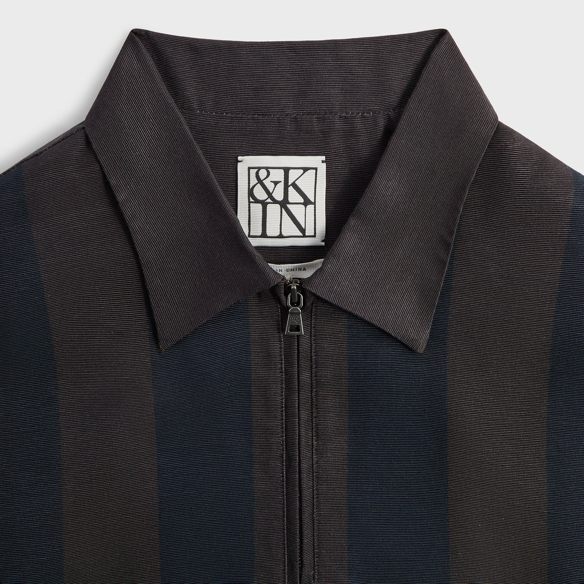 &Kin Montis Quarter Zip Faille Shirt - Cosmos