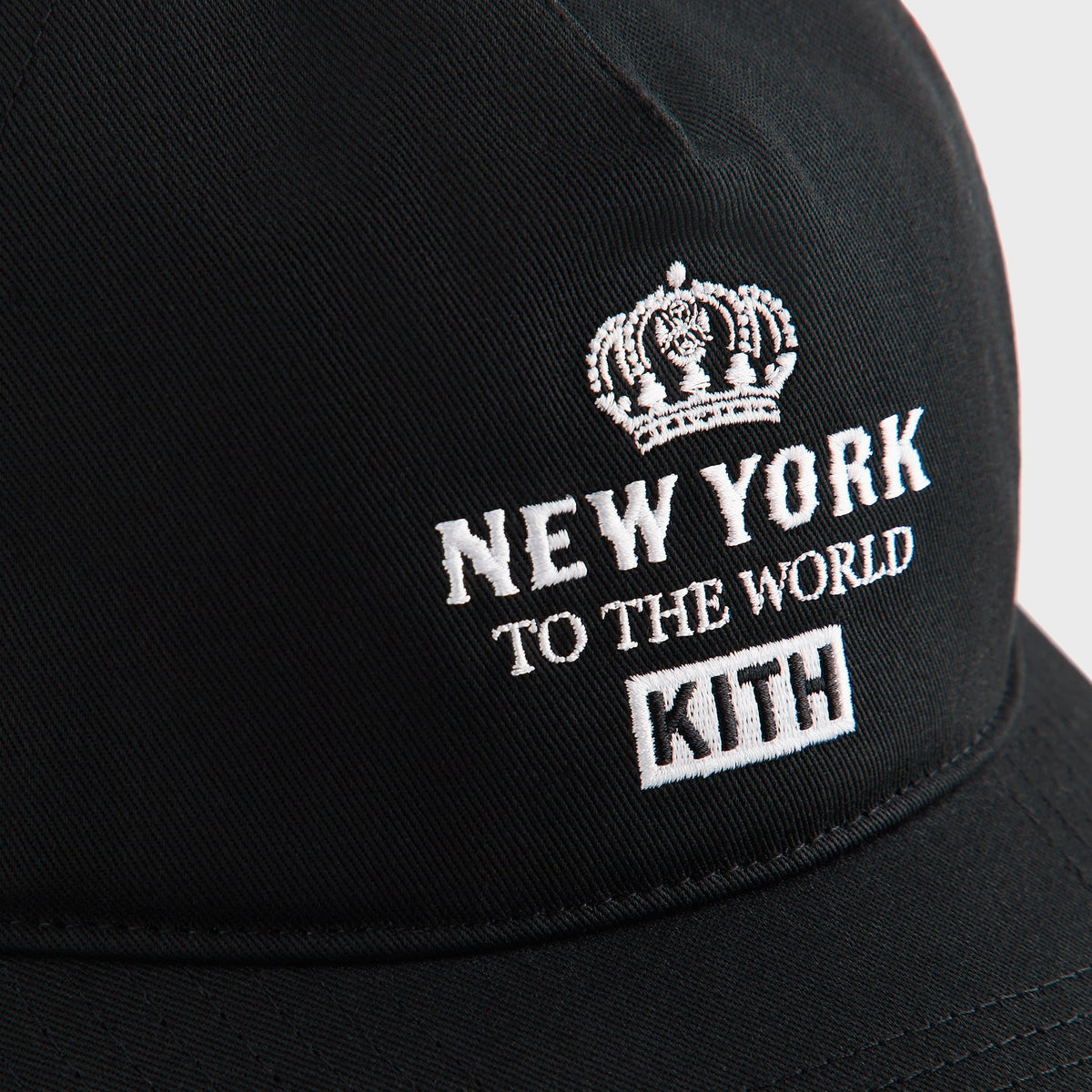 Kith New York To The World Relaxed Twill Nolan Trucker Hat - Black