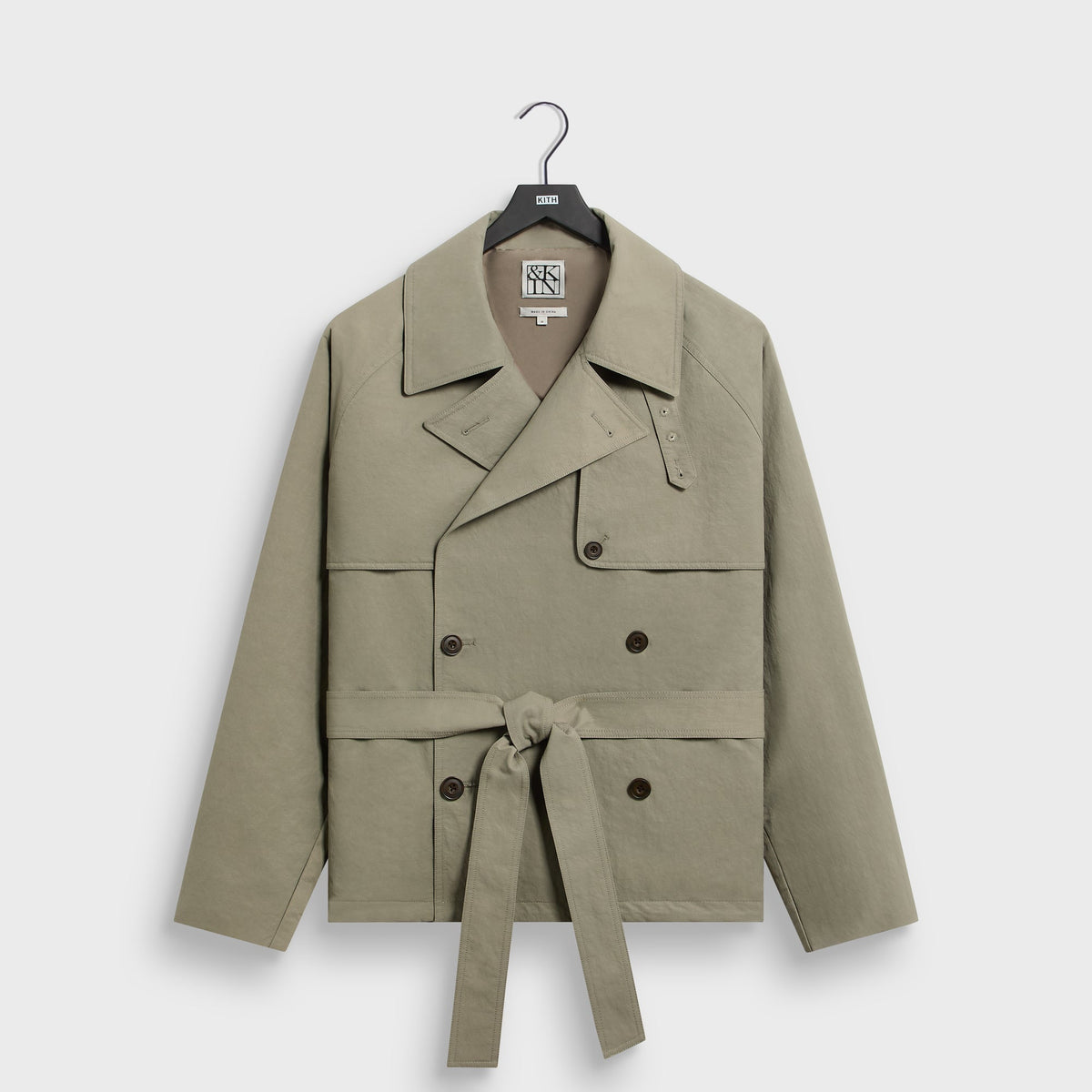 &Kin Washed Twill Nikolai Cropped Trench - Scene