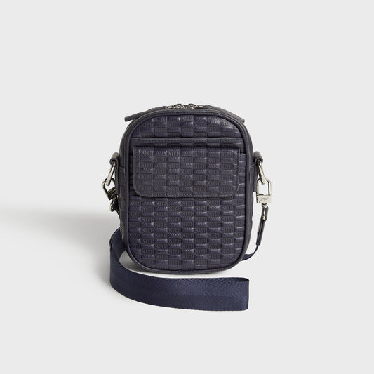 Kith Monogram Tumbled Leather Passenger K15 Bag - Ink