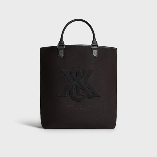 Kith Suede Applique Canvas Tote - Black