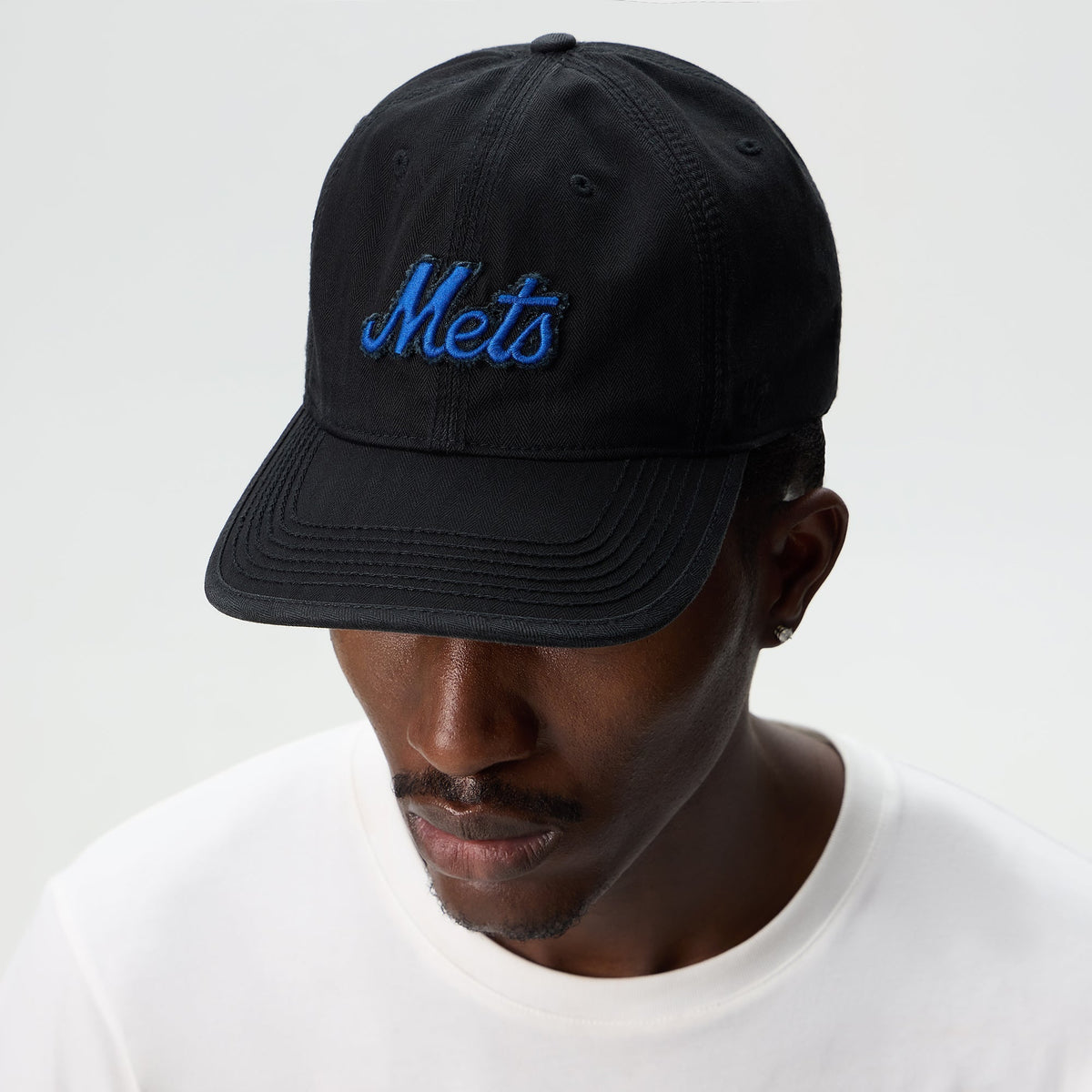 Kith & '47 for the New York Mets Herringbone Brand Franchise LS Cap - Black