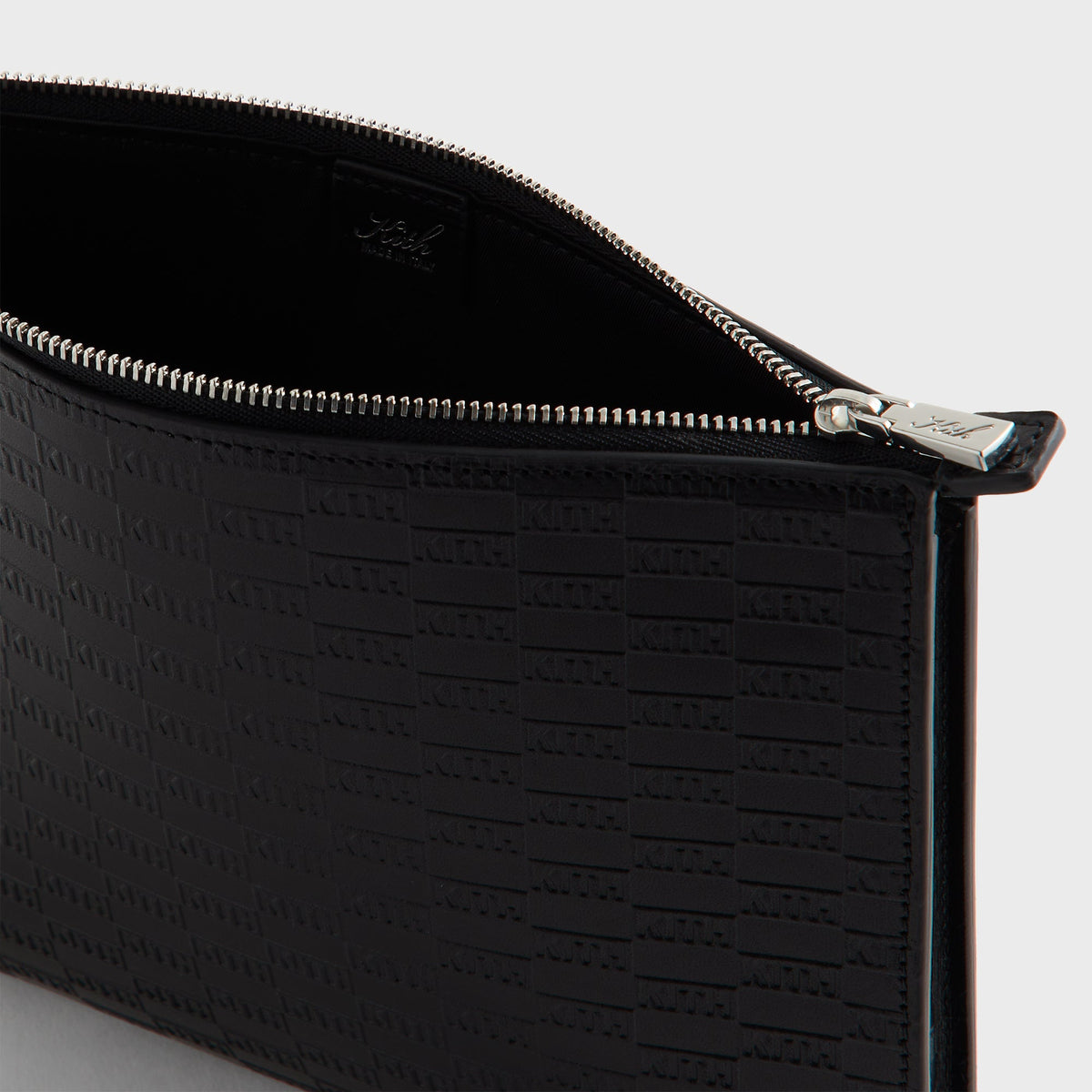 Kith Monogram Vachetta Leather Zip Pouch - Black