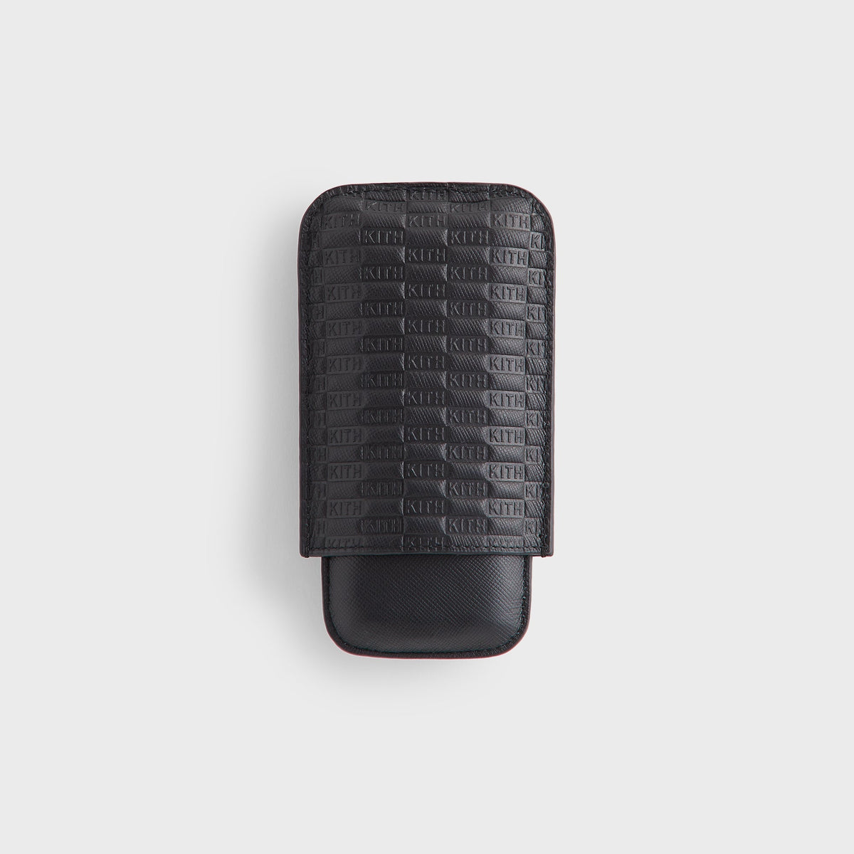 Kith Monogram Saffiano Leather Cigar Case - Black