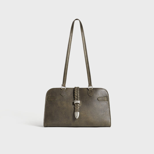 Kith Women Rena Distressed Leather Shoulder Bag - Burnt
