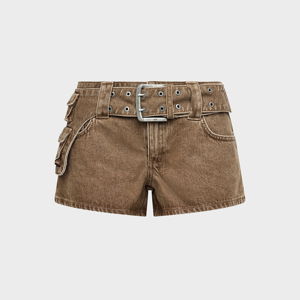 Ksubi Micro Belted Short - Rider Brown