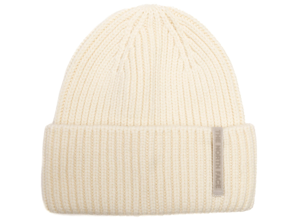 The North Face Wool Blend Beanie in White Dune
