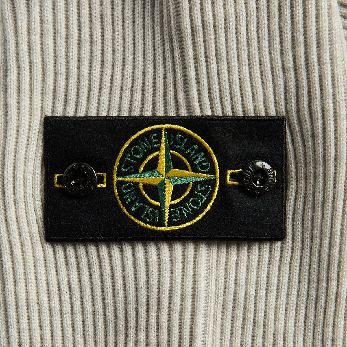 Stone Island Full Rib RWS Wool Crewneck - Sand Melange
