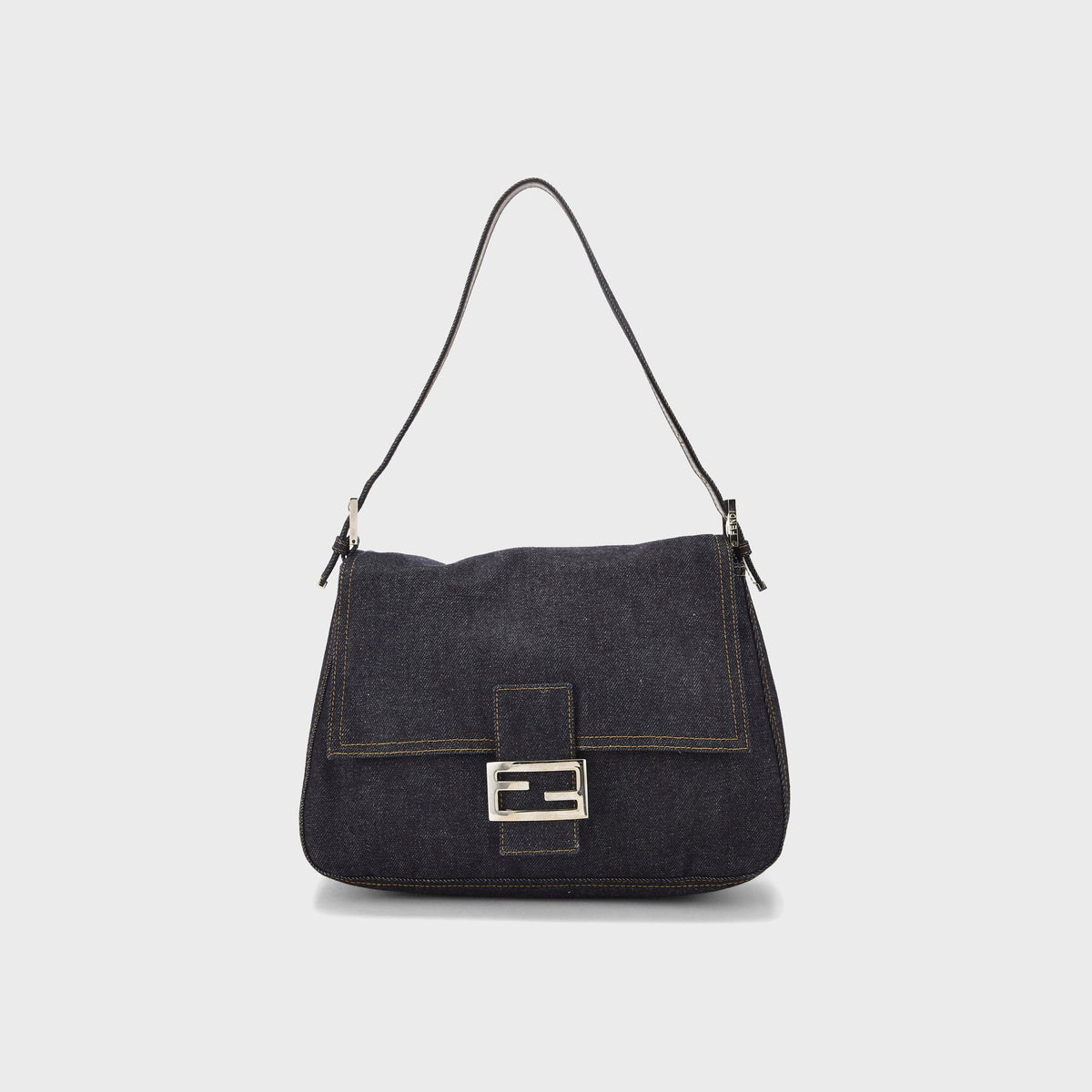 WGACA Fendi Denim Mama Baguette Bag - Blue