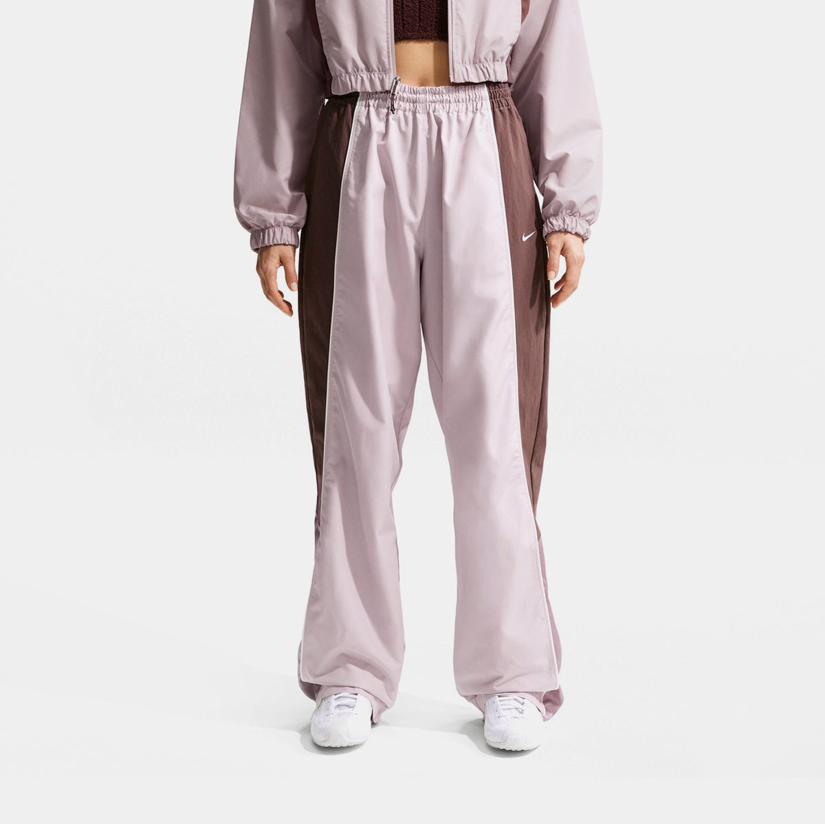 NSW Oversized Mid Rise Track Womens Pants (Platinum Violet/Tattoo/Sail)
