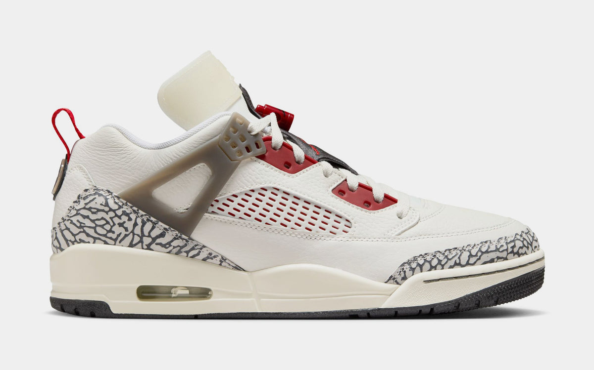 Spizike Low Mens Basketball Shoes (Sail/Anthracite/Coconut Milk/Varsity Red)