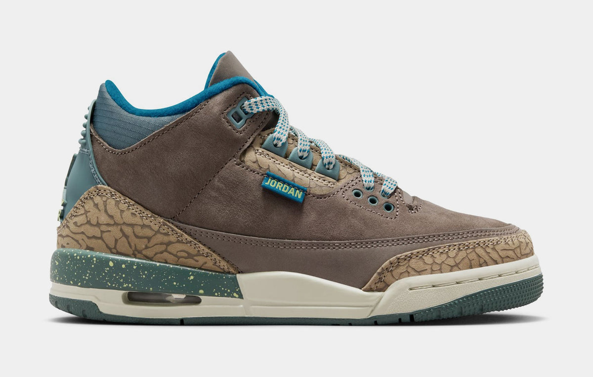 Air Jordan 3 Retro Olive Grey Grade School Lifestyle Shoes (Olive Grey/Green Abyss/Khaki/Sea Glass)