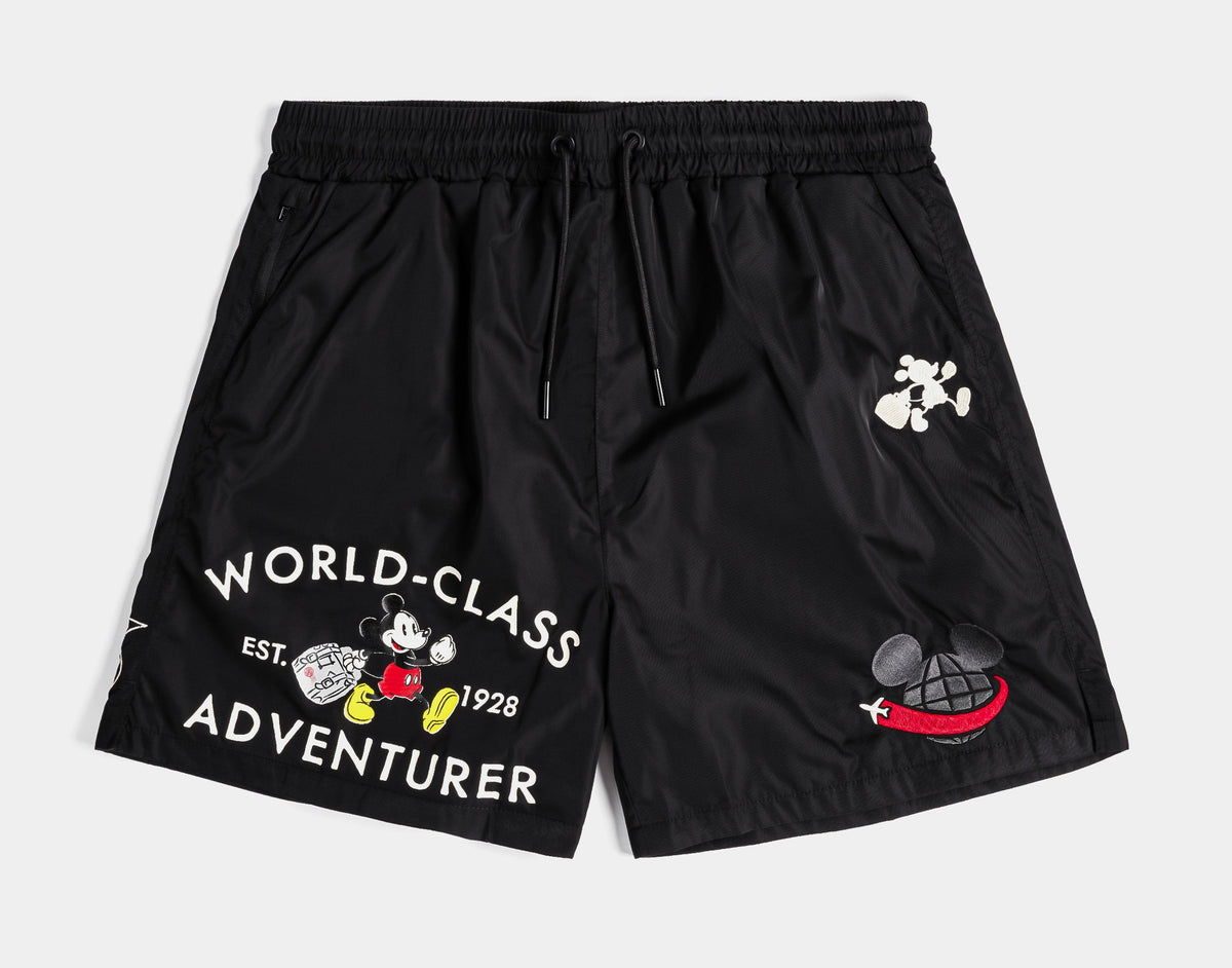 Mickey and Friends Traveler By Shoe Palace Palm Trees Hybrid Mens Shorts (Black/Red)