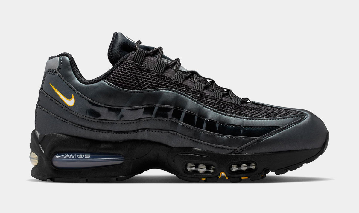 Air Max 95 Big Bubble Total 90 Mens Running Shoes ( Black/University Gold/Metallic Silver/White)