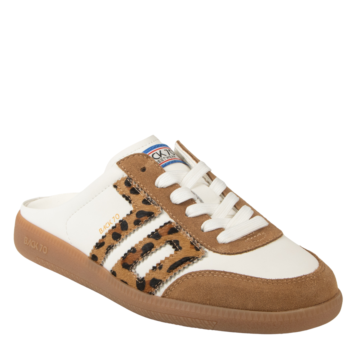 EASTER in WHITE LEOPARD Backless Sneakers