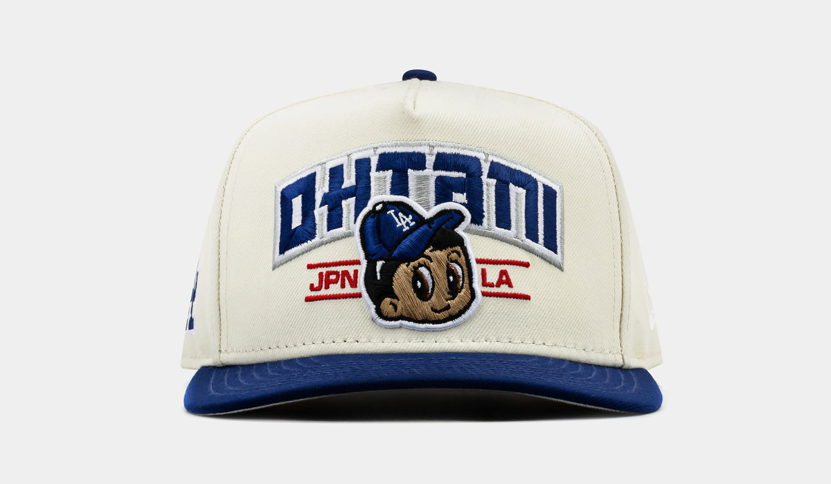 Shoe Palace Exclusive Los Angeles Dodgers Ohtani 950AF Snapback Mens Hat (Blue/Beige/White)