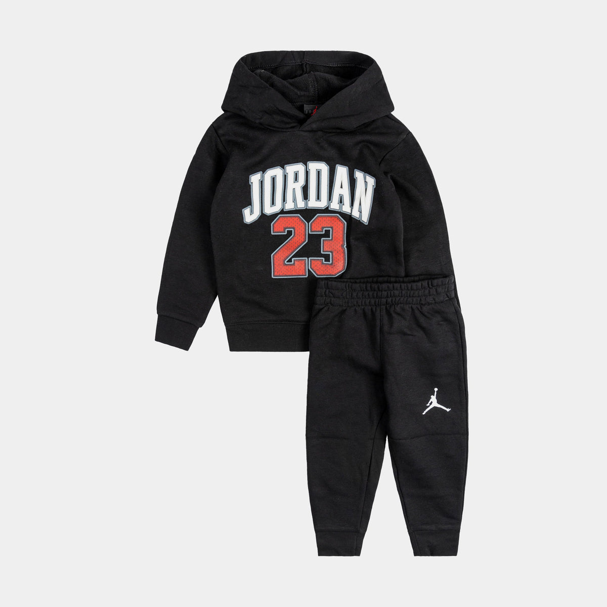 Jersey 23 Pullover and Jogger Preschool Set (Black/Red)