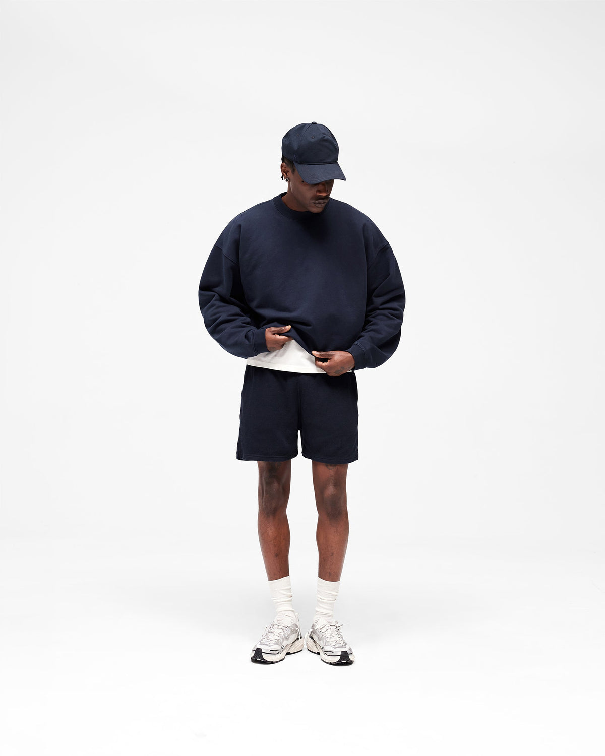 Initial Boxy Sweater - Midnight Navy