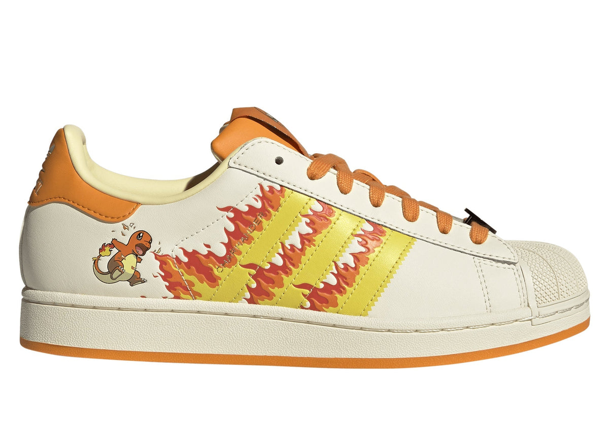 adidas Pokémon Superstar II in Cream White / Shock Yellow