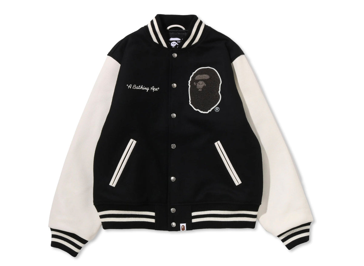 A Bathing Ape BAPE University Varsity Jacket in Black
