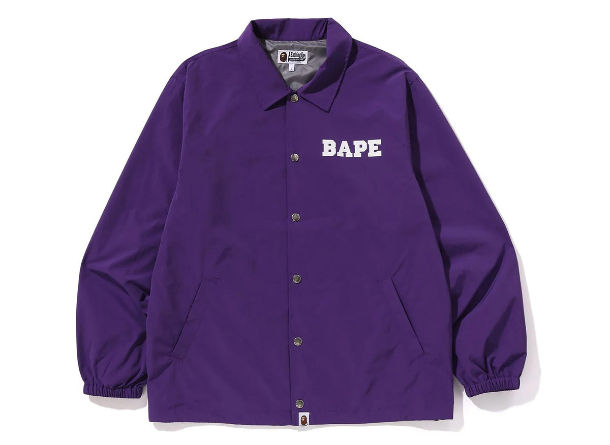A Bathing Ape College Coach Jacket in Purple