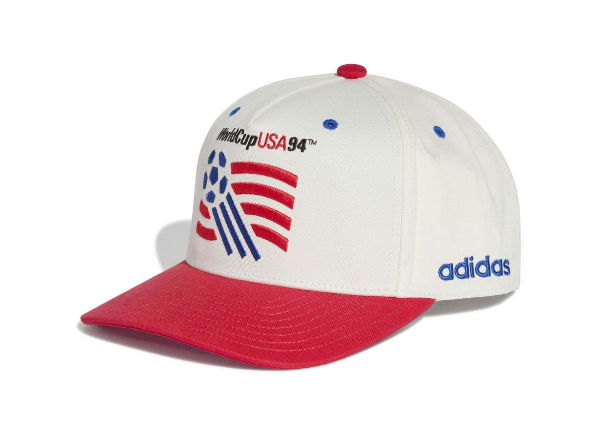 Adidas USA 94 Graphic Fan Cap in Cloud White / Pure Ruby