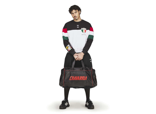 Adidas WC Chavarria Premium Leather Gym Bag in Black