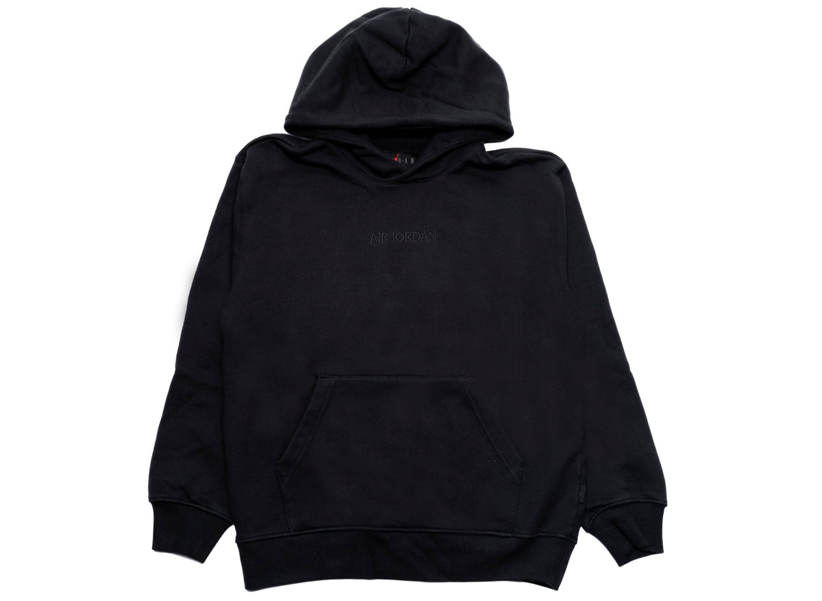 Air Jordan Wordmark Fleece Pullover Hoodie in Off Noir