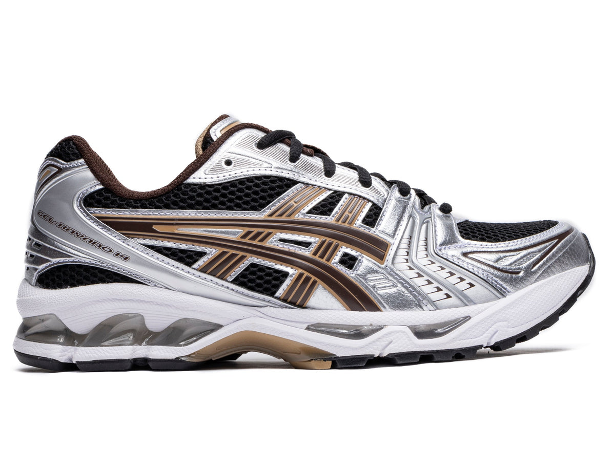 Asics Gel-Kayano 14 in "Black Coffee / Silver"