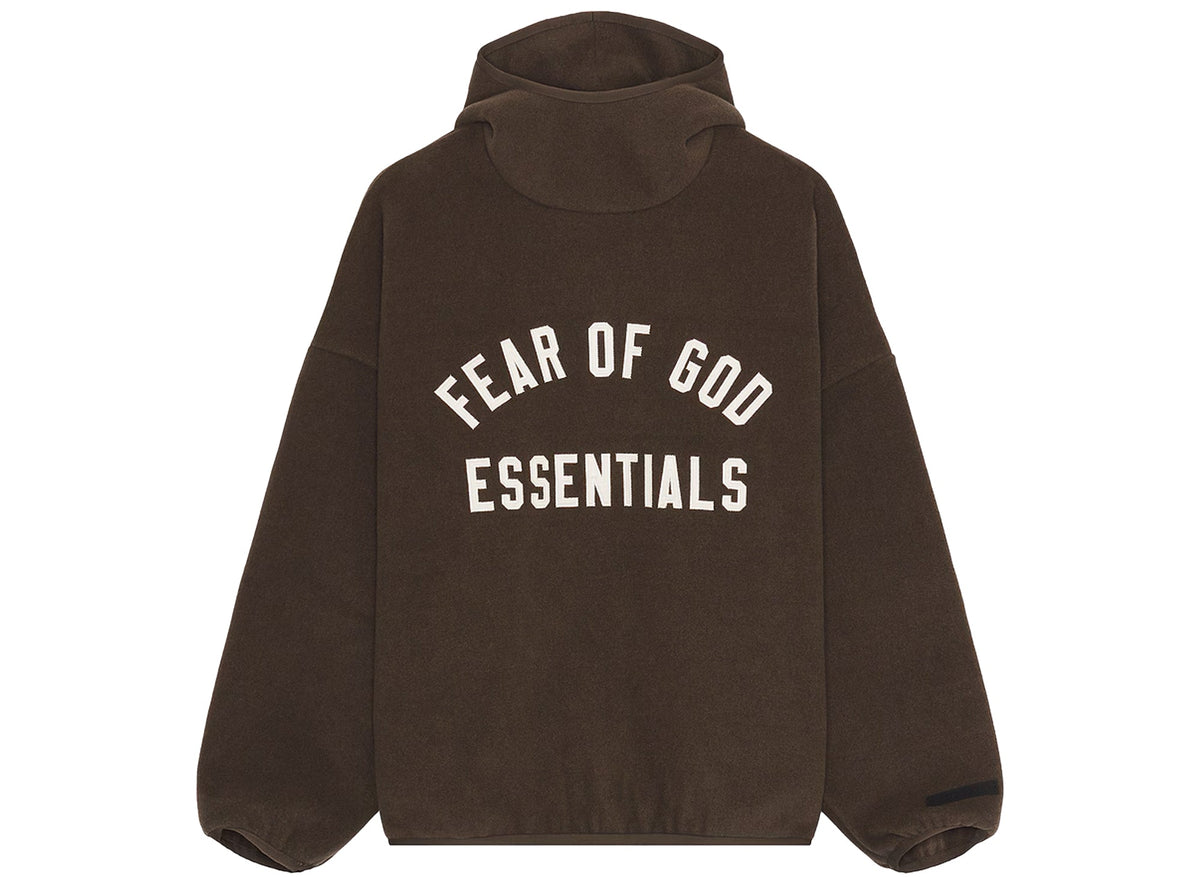 Fear of God Essentials Brushed Hoodie in Brown