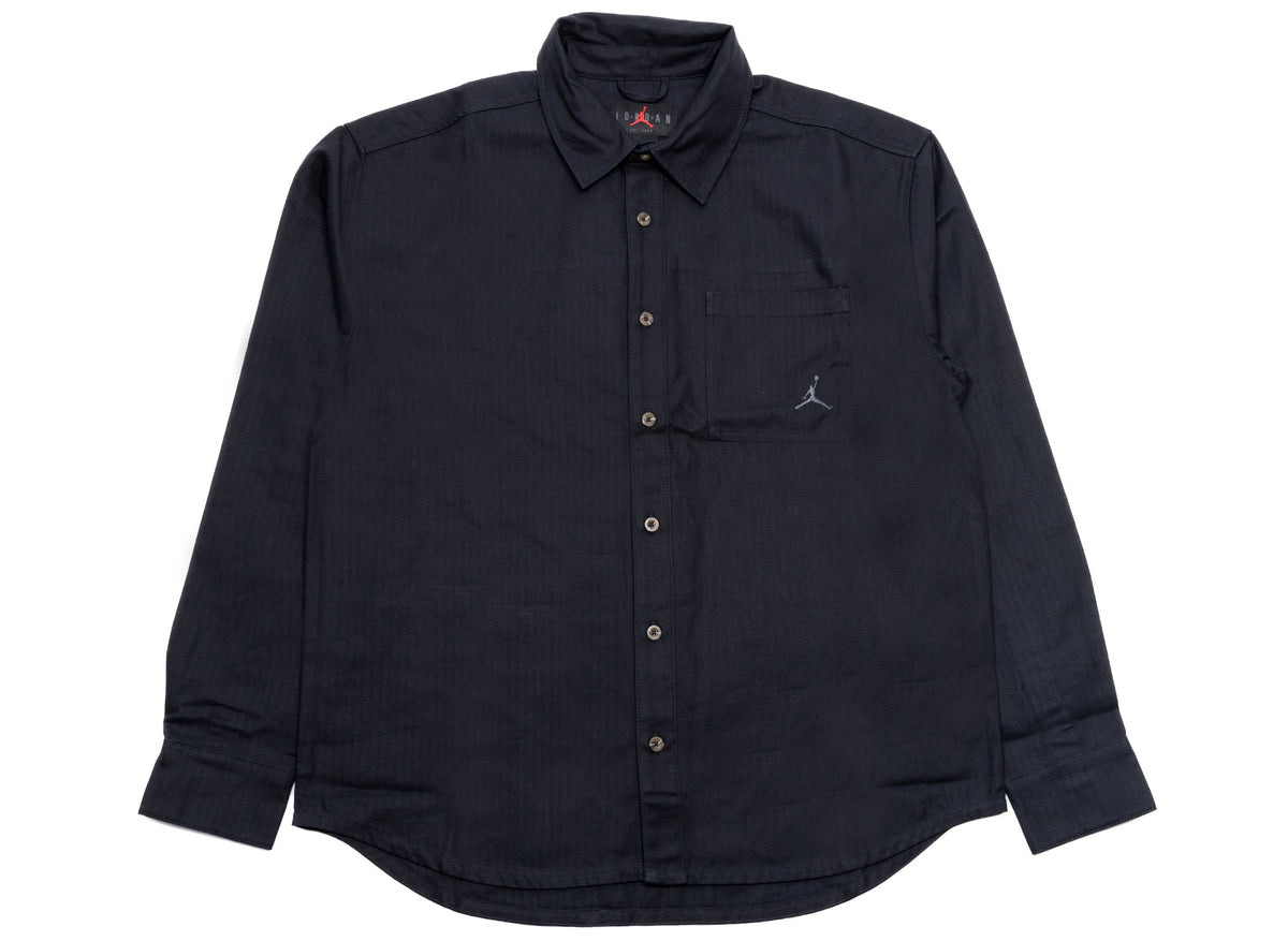 Jordan Essentials Statement Button Up Shirt in Black