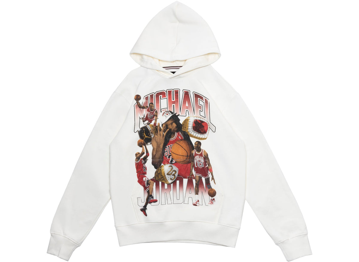 Jordan Flight Fleece Graphic Pullover Hoodie in Sail