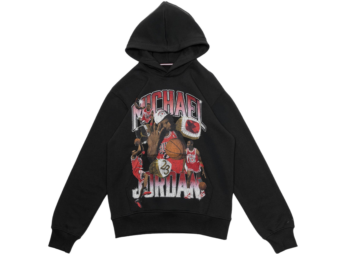 Jordan Flight Fleece Graphic Pullover Hoodie in Off Noir