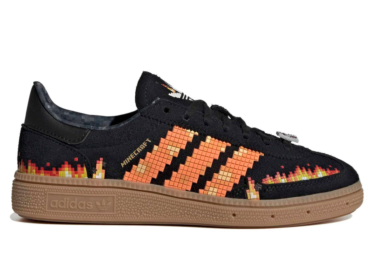 Junior Adidas Handball Spezial 'Minecraft' in Core Black / Pure Orange / Footwear White
