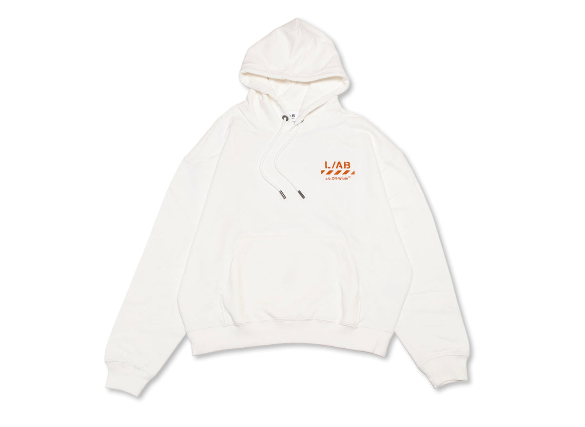 L/AB c/o Off-White™ Diag Hoodie in White