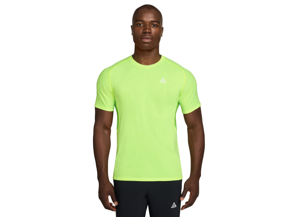 Nike ACG "Solar Chase" Dri-FIT ADV Trail Running Tee in Volt Ice / Mean Green / Summit White