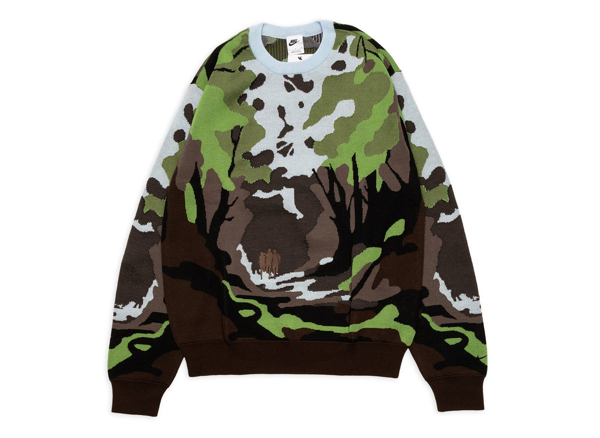 Nike Life Wilderness Sweater in Celestine Blue / Chlorophyll
