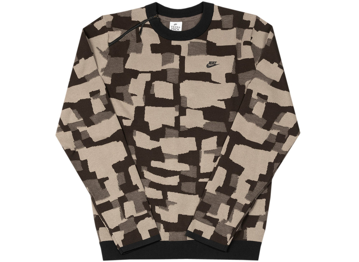 Nike Sportswear Tech Pack Engineered Sweater in Black / Moon Fossil