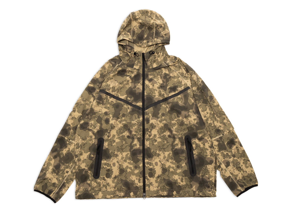 Nike Tech Woven Windrunner Jacket in Neutral Olive / Black