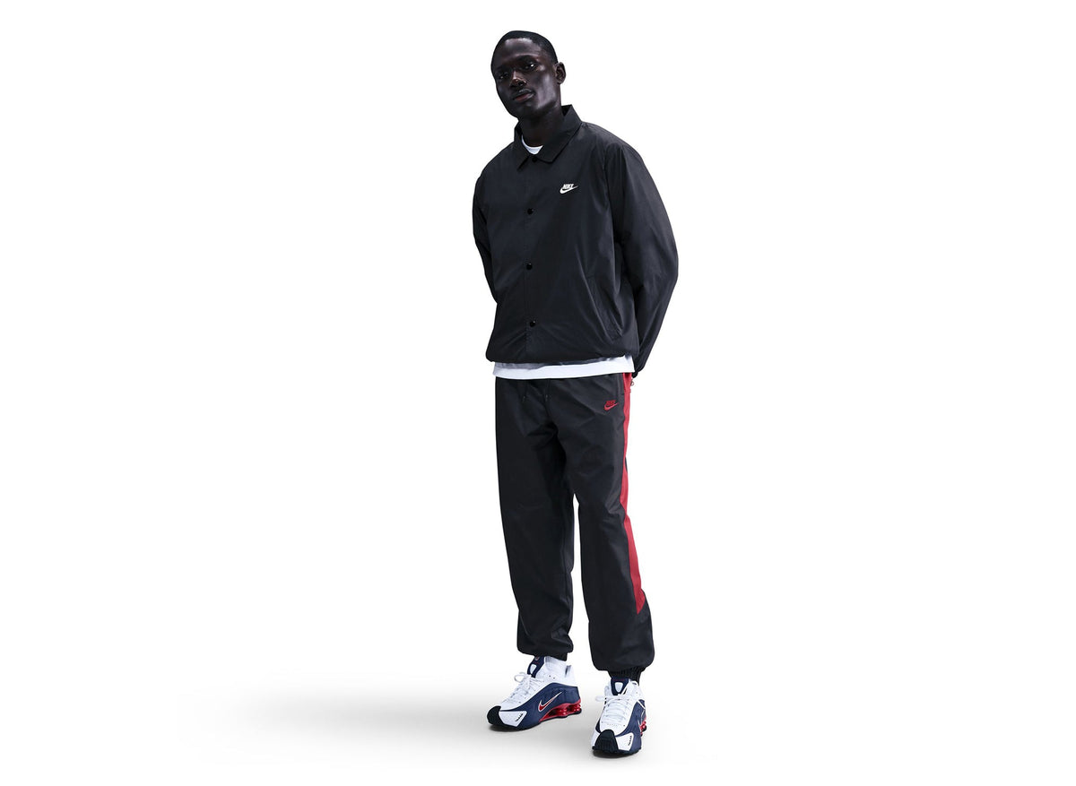 Nike Windrunner Lined Pants in Black / Team Crimson