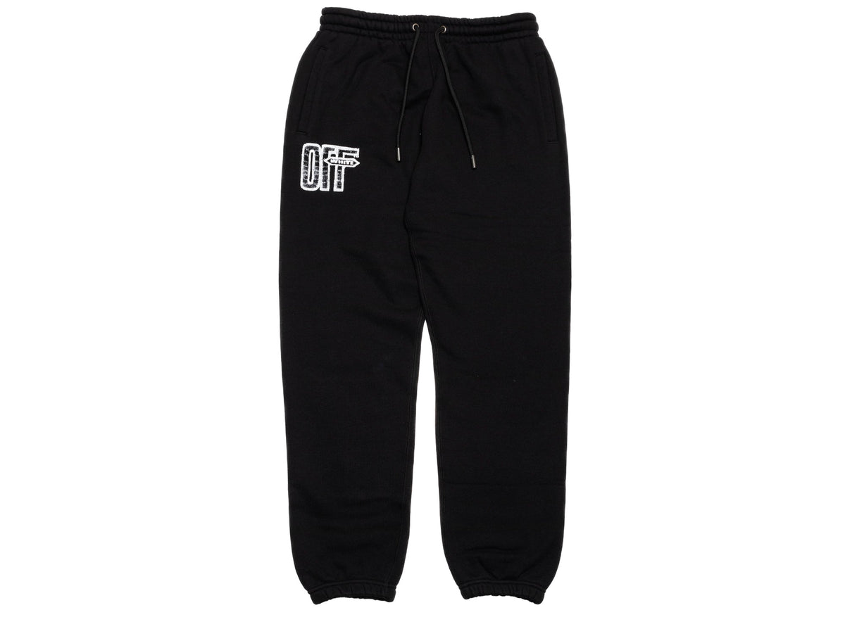 OFF-WHITE Motion Arrow Cuffed Sweatpant in Black