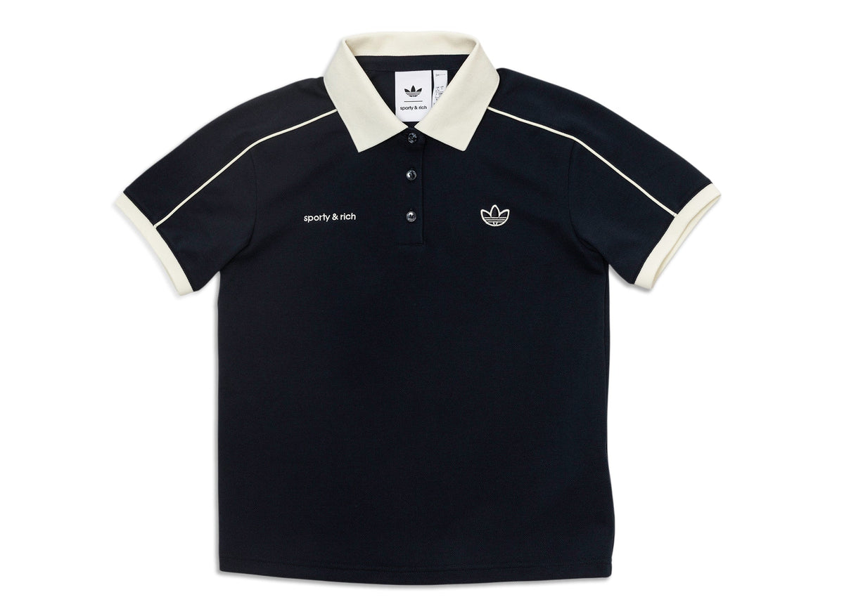 Women's Adidas x Sporty & Rich Polo Tee in Navy