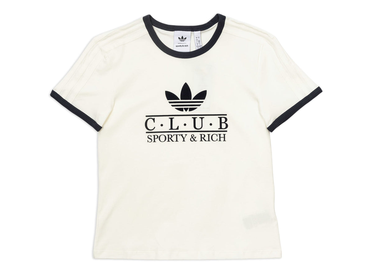 Women's Adidas x Sporty & Rich Tee in White / Navy
