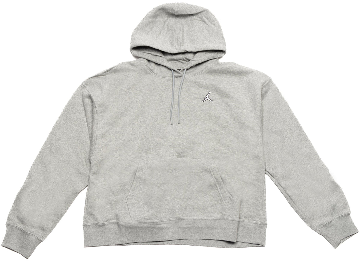 Women's Jordan Brooklyn Fleece Pullover in Dark Grey Heather / White
