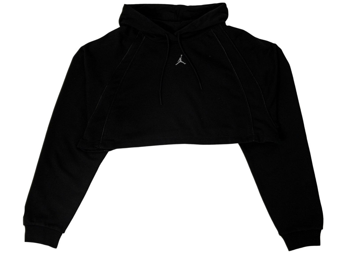 Women's Jordan Crop Fleece Pullover in Black