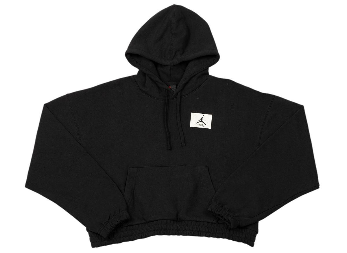 Women's Jordan Essentials Fleece Hoodie in Black / Gym Red