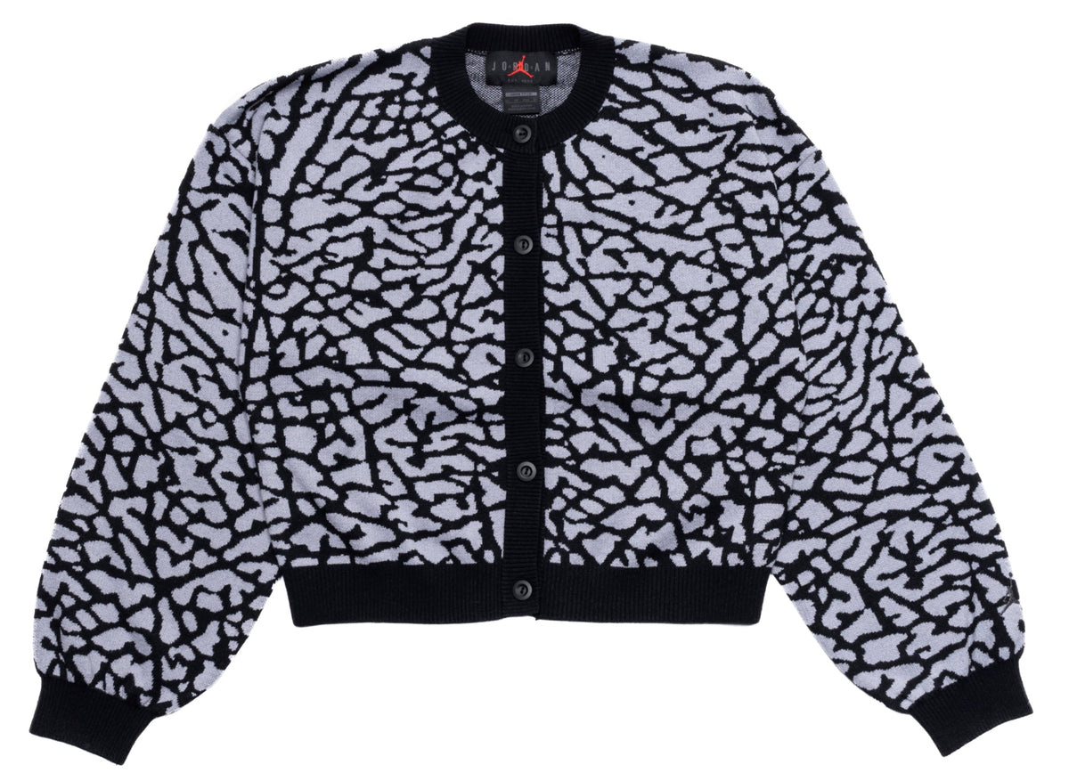 Women's Jordan Flight Knit Cardigan in Black